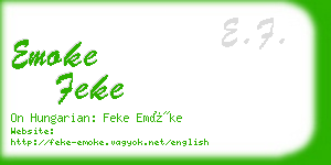 emoke feke business card